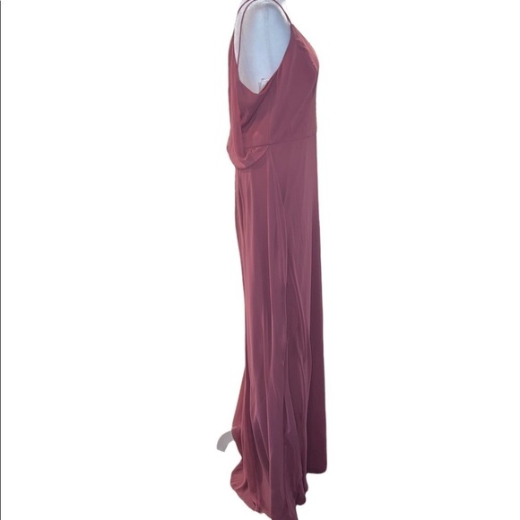 After Six Style 1527 Draped Blouson Back Chiffon Maxi Dress Size 12 NWT - Picture 4 of 7